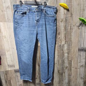 Levis Wedgie Skinny Cropped Plus Size Button Fly Jeans